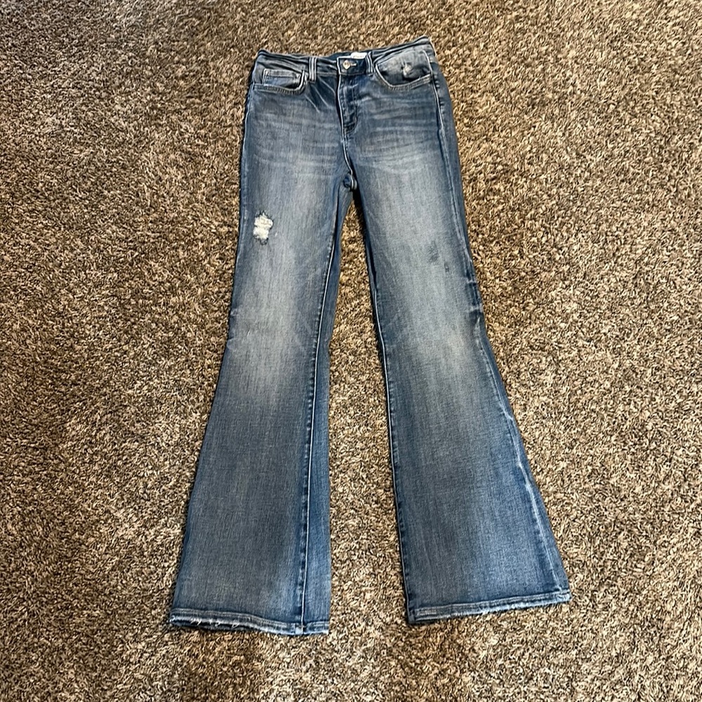 Flying Monkey Lightly Distressed Flare Jeans